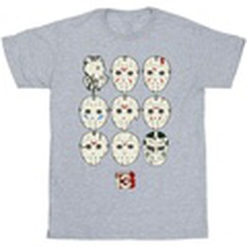 Camiseta manga larga Jason Masks para hombre - Friday The 13Th - Modalova