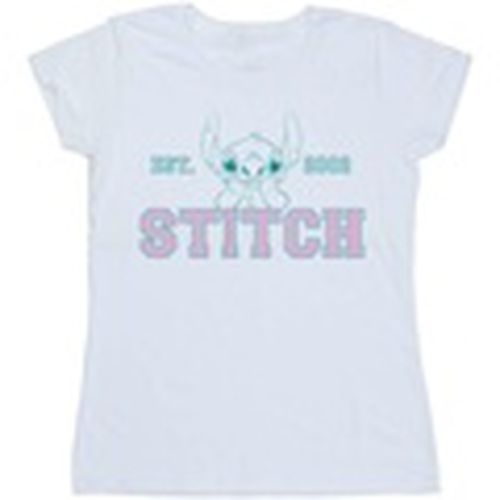 Camiseta manga larga Lilo And Stitch Collegial Pastel para mujer - Disney - Modalova