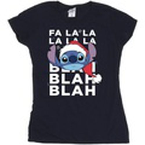 Camiseta manga larga Lilo And Stitch Christmas Blah Blah Blah para mujer - Disney - Modalova