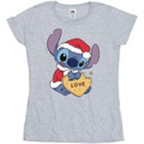 Camiseta manga larga Lilo And Stitch Christmas Love Biscuit para mujer - Disney - Modalova