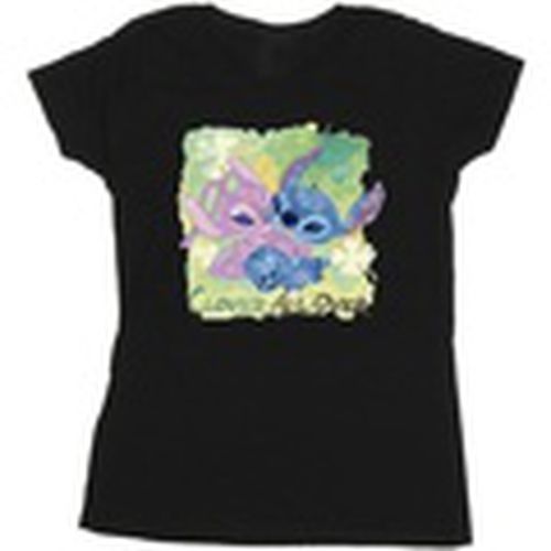 Camiseta manga larga Lilo And Stitch St Patrick's Day Clover para mujer - Disney - Modalova