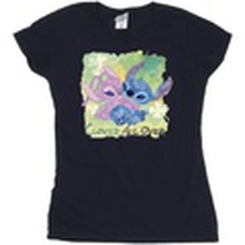 Camiseta manga larga Lilo And Stitch St Patrick's Day Clover para mujer - Disney - Modalova