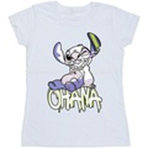 Camiseta manga larga Lilo And Stitch Ohana Graffiti para mujer - Disney - Modalova