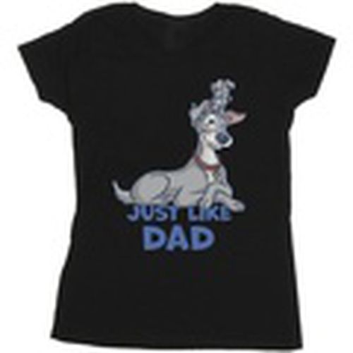 Camiseta manga larga Lady And The Tramp Just Like Dad para mujer - Disney - Modalova