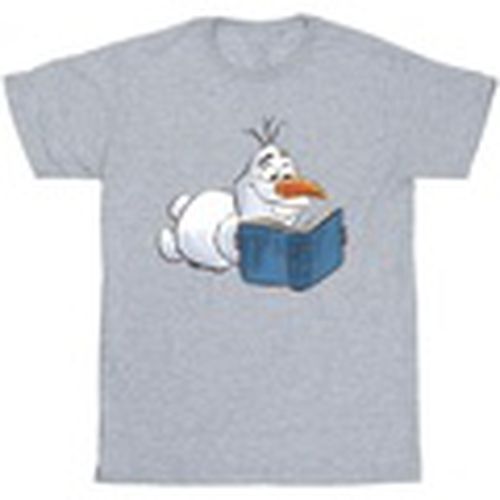 Camiseta manga larga Frozen Olaf Reading para hombre - Disney - Modalova