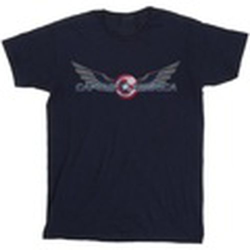 Camiseta manga larga Falcon And The Winter Soldier Captain America Logo para hombre - Marvel - Modalova