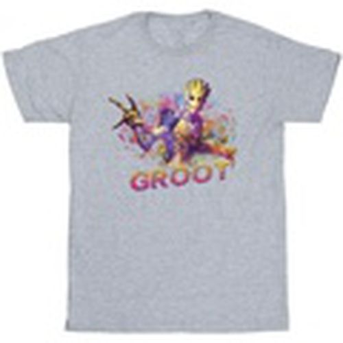 Camiseta manga larga Guardians Of The Galaxy Abstract Groot para hombre - Marvel - Modalova