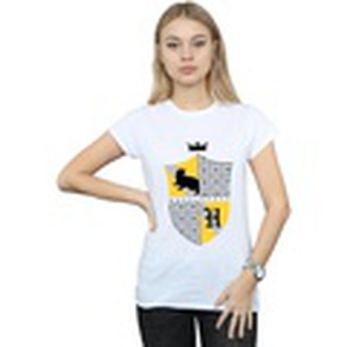 Camiseta manga larga Hufflepuff Shield para mujer - Harry Potter - Modalova