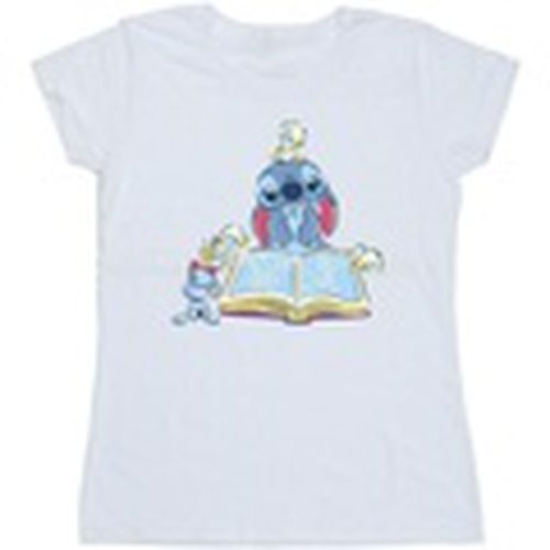 Camiseta manga larga Lilo Stitch Reading A Book para mujer - Disney - Modalova