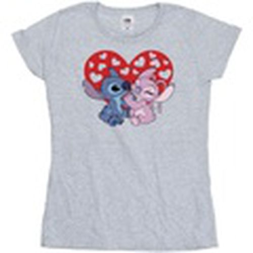 Camiseta manga larga Lilo Stitch Hearts para mujer - Disney - Modalova