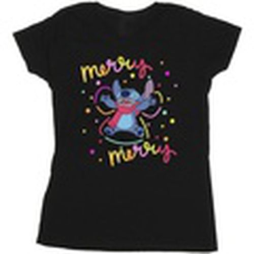 Camiseta manga larga Lilo Stitch Merry Rainbow para mujer - Disney - Modalova
