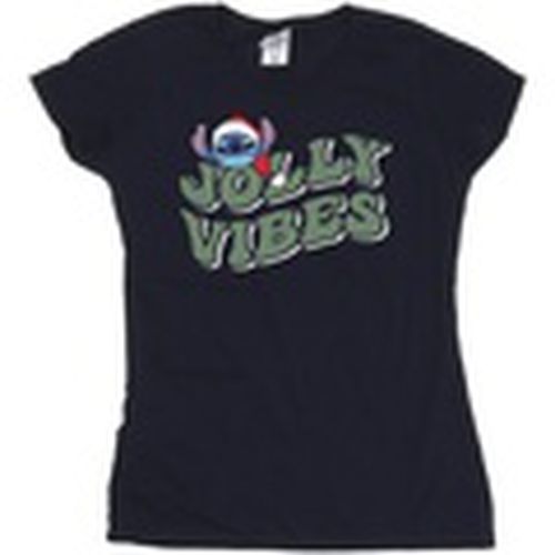 Camiseta manga larga Lilo Stitch Jolly Chilling Vibes para mujer - Disney - Modalova