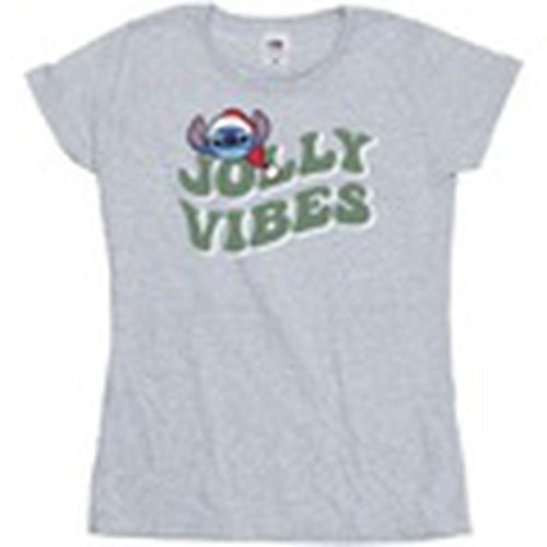 Camiseta manga larga Lilo Stitch Jolly Chilling Vibes para mujer - Disney - Modalova