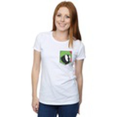Camiseta manga larga Marvin The Martian Face Faux Pocket para mujer - Dessins Animés - Modalova