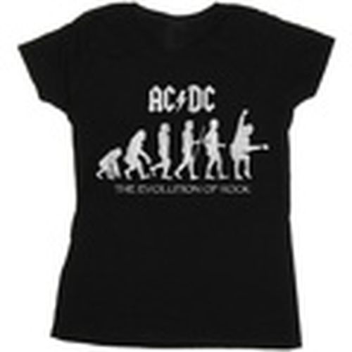 Camiseta manga larga The Evolution of Rock para mujer - Acdc - Modalova