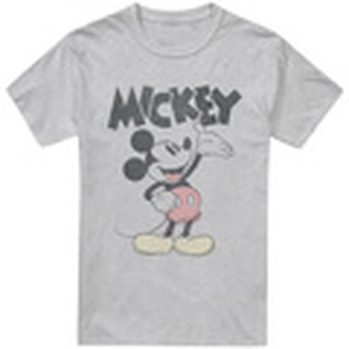 Camiseta manga larga Washout para hombre - Mickey Mouse And Friends - Modalova