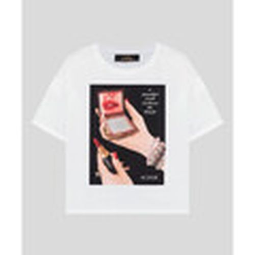 Tops y Camisetas T-SHIRT CON STAMPA E STRASS Art. 232AT2281 para mujer - Twin Set - Modalova