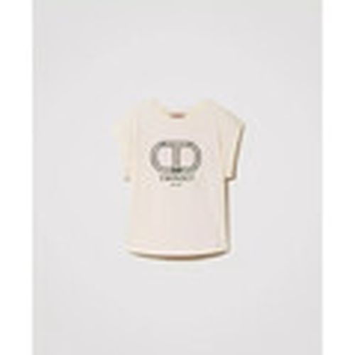 Tops y Camisetas T-SHIRT CON RICAMO OVAL T Art. 232TP219A para mujer - Twin Set - Modalova