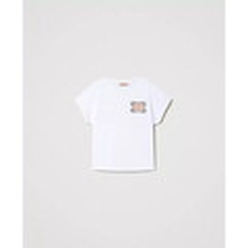 Tops y Camisetas T-SHIRT CON ETICHETTA LOGO E RICAMO Art. 241TP2211 para mujer - Twin Set - Modalova