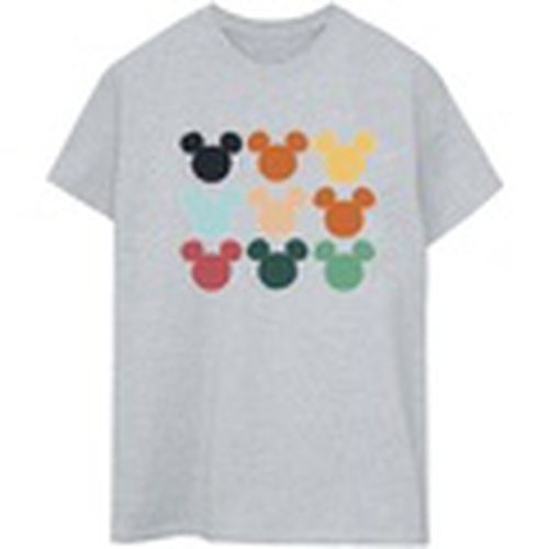 Camiseta manga larga Mickey Mouse Heads Square para mujer - Disney - Modalova