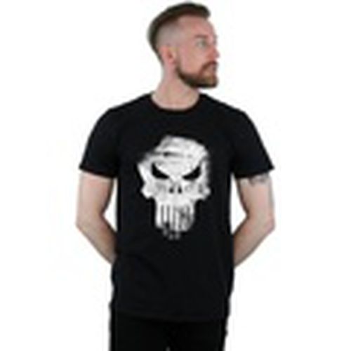 Camiseta manga larga The Punisher Distrressed Skull para hombre - Marvel - Modalova