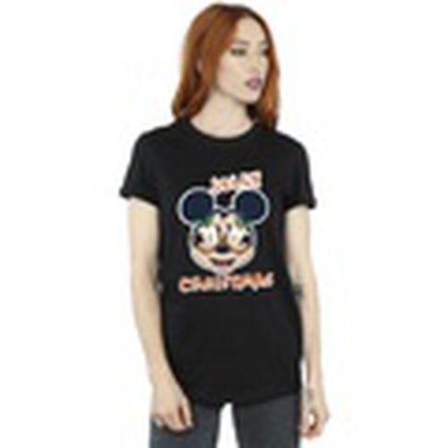 Camiseta manga larga Mickey Mouse Jolly Christmas Glasses para mujer - Disney - Modalova
