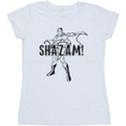 Camiseta manga larga Shazam Outline para mujer - Dc Comics - Modalova