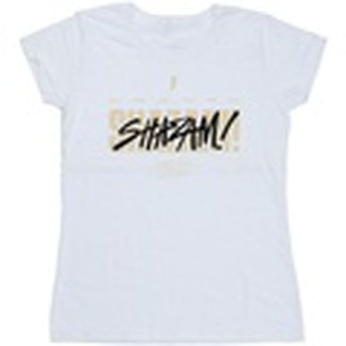 Camiseta manga larga Shazam Fury Of The Gods Vandalised Logo para mujer - Dc Comics - Modalova