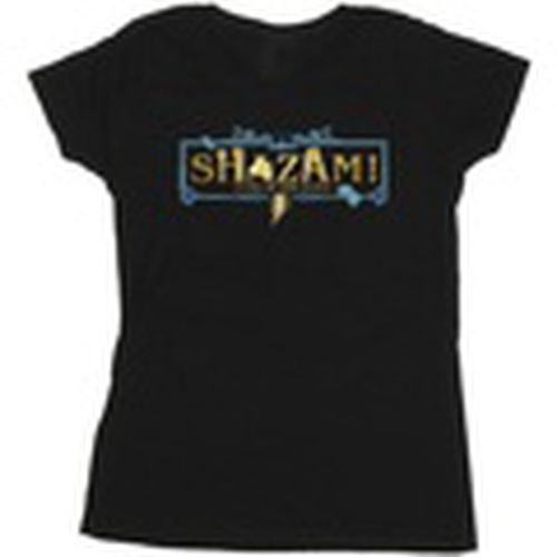 Camiseta manga larga Shazam Fury Of The Gods Golden Logo para mujer - Dc Comics - Modalova