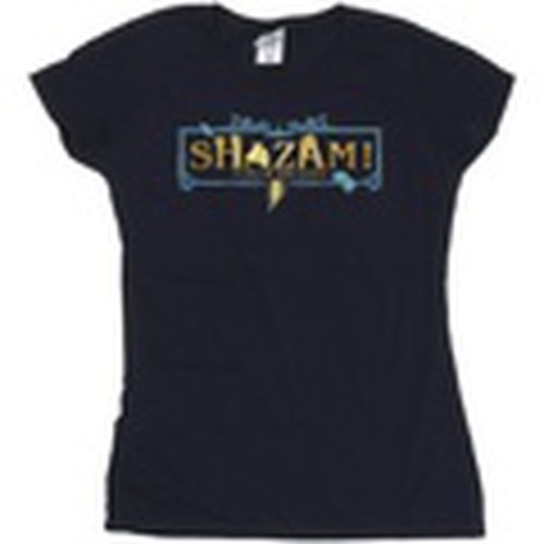 Camiseta manga larga Shazam Fury Of The Gods Golden Logo para mujer - Dc Comics - Modalova