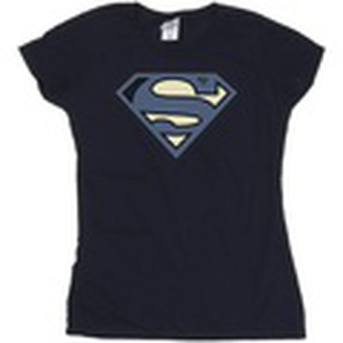 Camiseta manga larga Superman Indigo Blue Logo para mujer - Dc Comics - Modalova