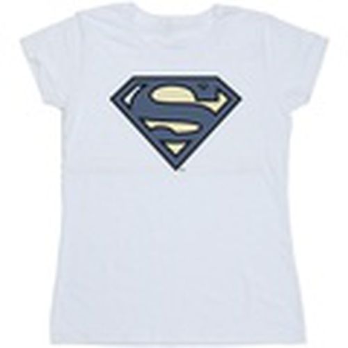 Camiseta manga larga Superman Indigo Blue Logo para mujer - Dc Comics - Modalova