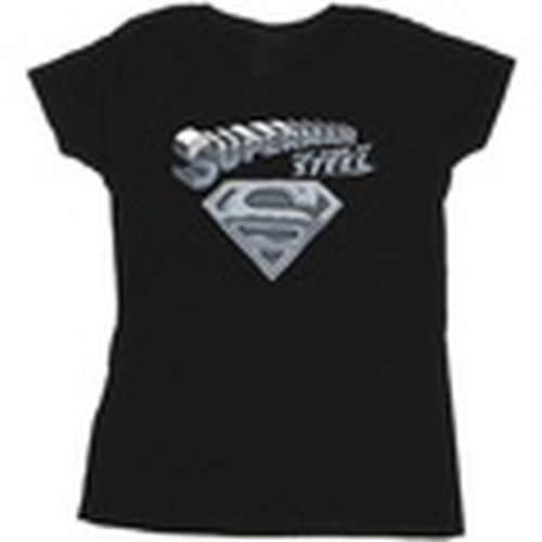 Camiseta manga larga Superman The Man Of Steel para mujer - Dc Comics - Modalova