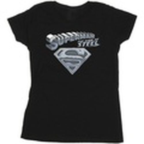 Camiseta manga larga The Man Of Steel para mujer - Dc Comics - Modalova