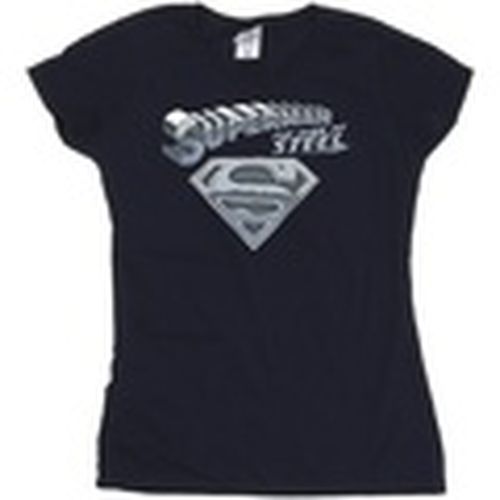 Camiseta manga larga The Man Of Steel para mujer - Dc Comics - Modalova