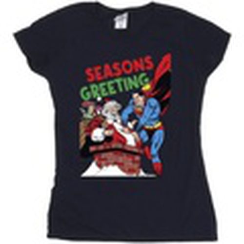 Camiseta manga larga Superman Santa Comic para mujer - Dc Comics - Modalova