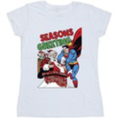Camiseta manga larga Superman Santa Comic para mujer - Dc Comics - Modalova