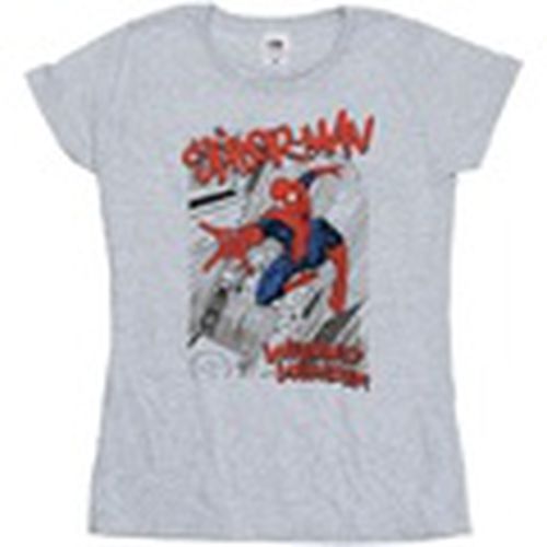 Camiseta manga larga Spider-Man Sketch City para mujer - Marvel - Modalova