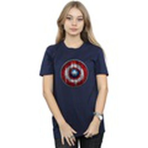 Camiseta manga larga Captain America Wooden Shield para mujer - Marvel - Modalova
