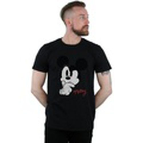 Camiseta manga larga Mickey Mouse Distressed Ponder para hombre - Disney - Modalova