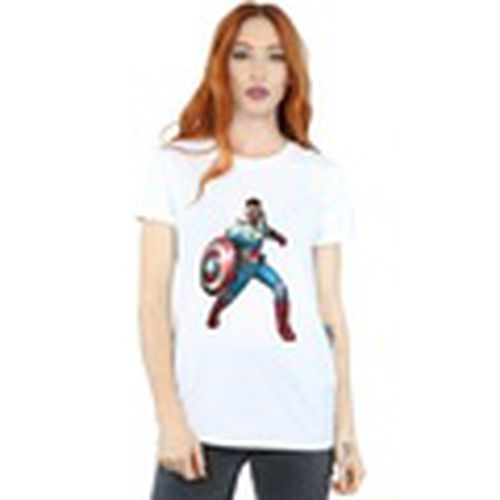 Camiseta manga larga Falcon Is Captain America para mujer - Marvel - Modalova