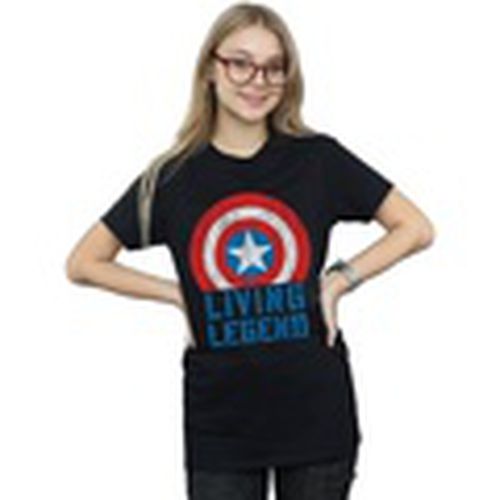 Camiseta manga larga Captain America Living Legend para mujer - Marvel - Modalova