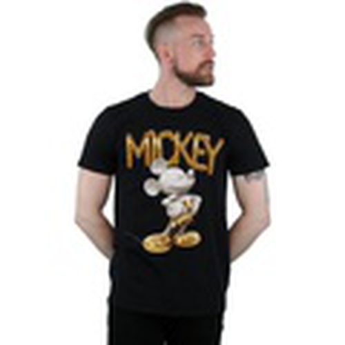 Camiseta manga larga Mickey Mouse Gold Statue para hombre - Disney - Modalova