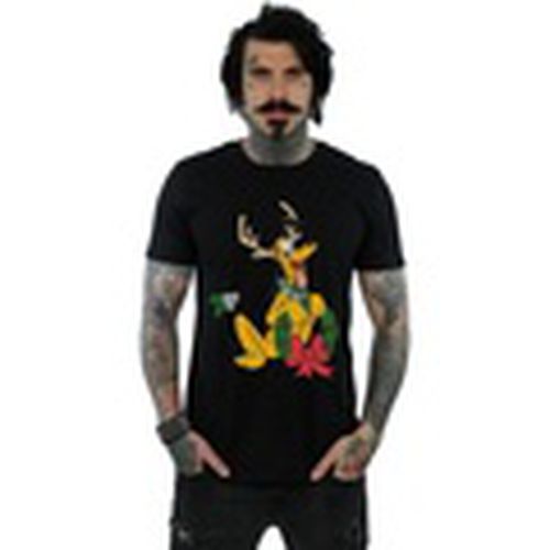 Camiseta manga larga Pluto Christmas Reindeer para hombre - Disney - Modalova