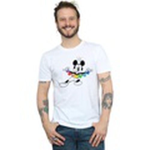 Camiseta manga larga Mickey Mouse Rainbow Chain para hombre - Disney - Modalova