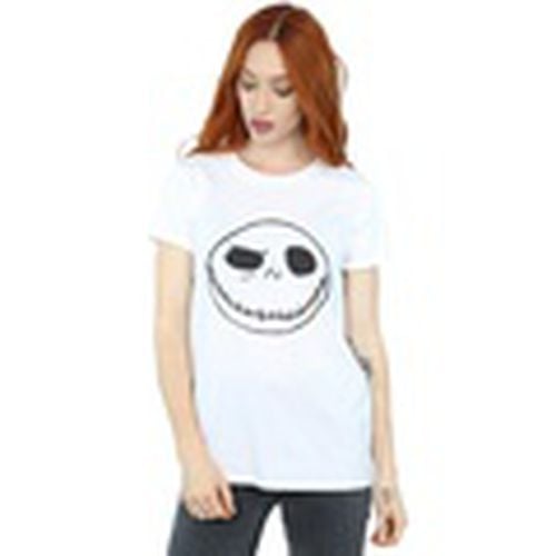 Camiseta manga larga Nightmare Before Christmas Jack's Big Face para mujer - Disney - Modalova