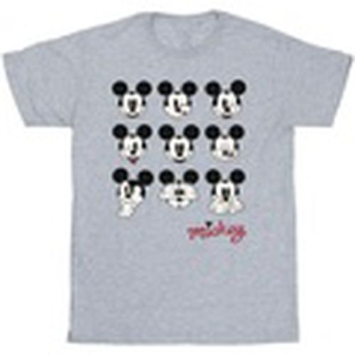 Camiseta manga larga Mickey Mouse Many Faces para hombre - Disney - Modalova