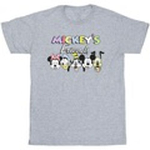 Camiseta manga larga Mickey Mouse And Friends Faces para hombre - Disney - Modalova