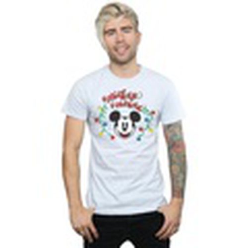 Camiseta manga larga Mickey Mouse Christmas Light Bulbs para hombre - Disney - Modalova