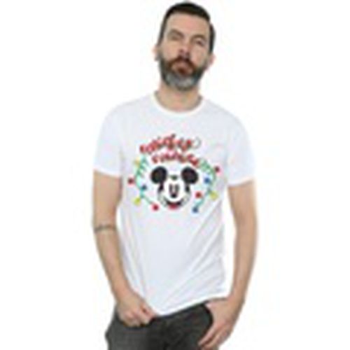 Camiseta manga larga Mickey Mouse Christmas Light Bulbs para hombre - Disney - Modalova